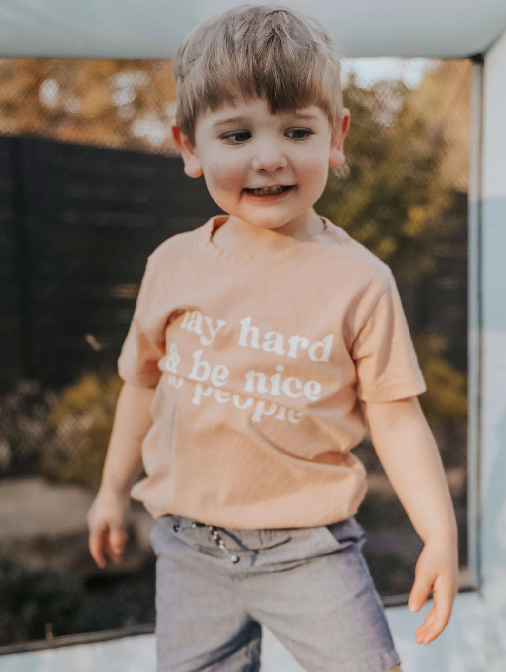 Play Hard and Be Nice Kids Tee