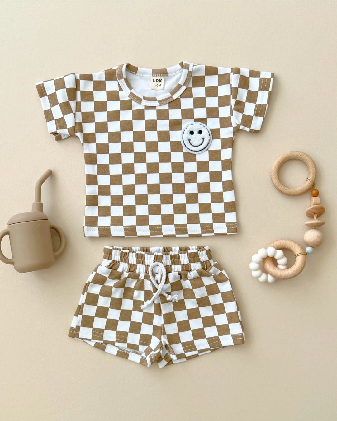 Checkered Smiley Set